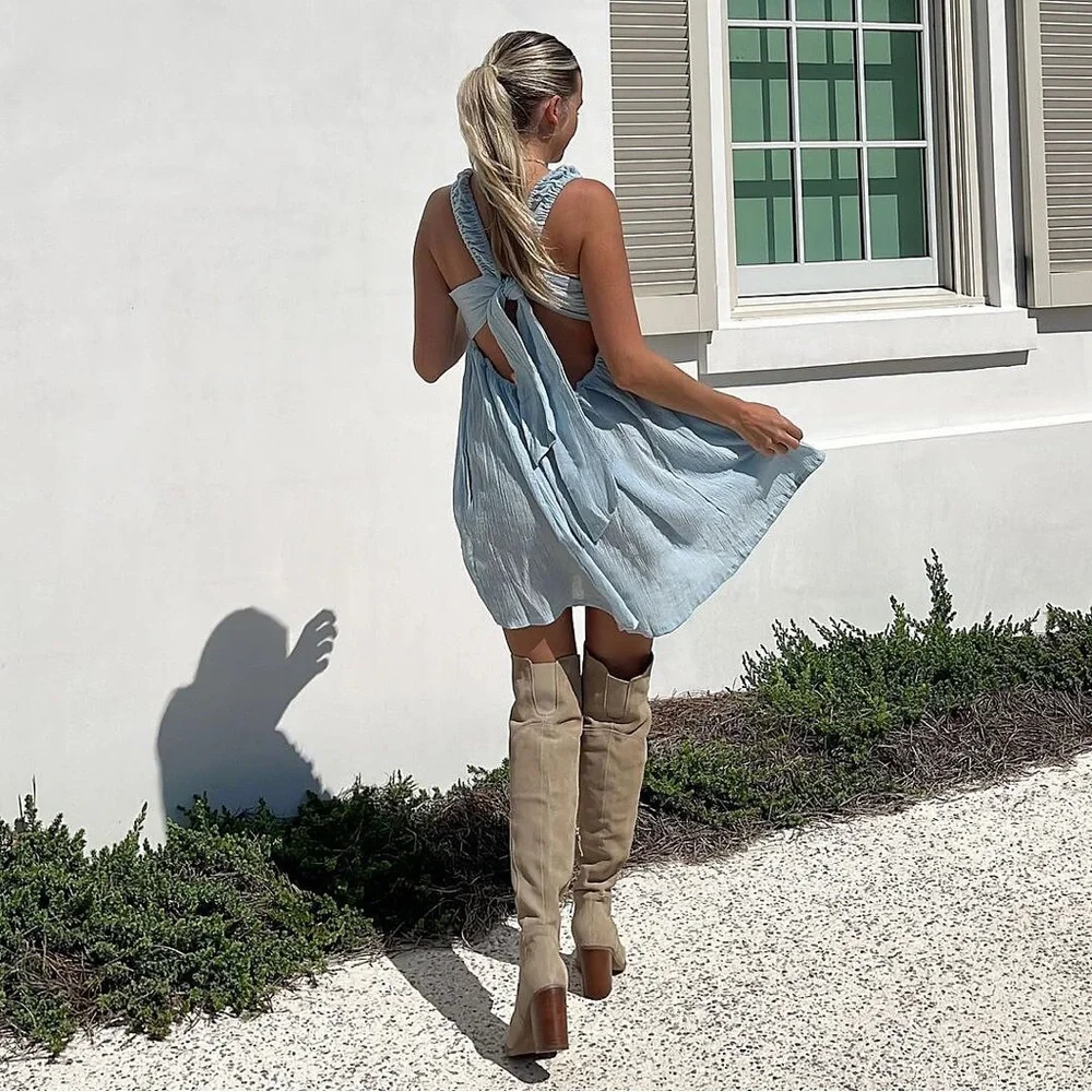 ANTHROPOLOGIE KELSI DAGGER Logan Black Wide Calf over the knee Boots